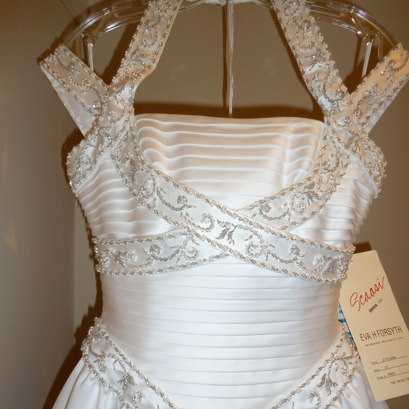 "NEW" DESIGNER WEDDING DRESS SCASSI BRIDE - Picture 4 of 8